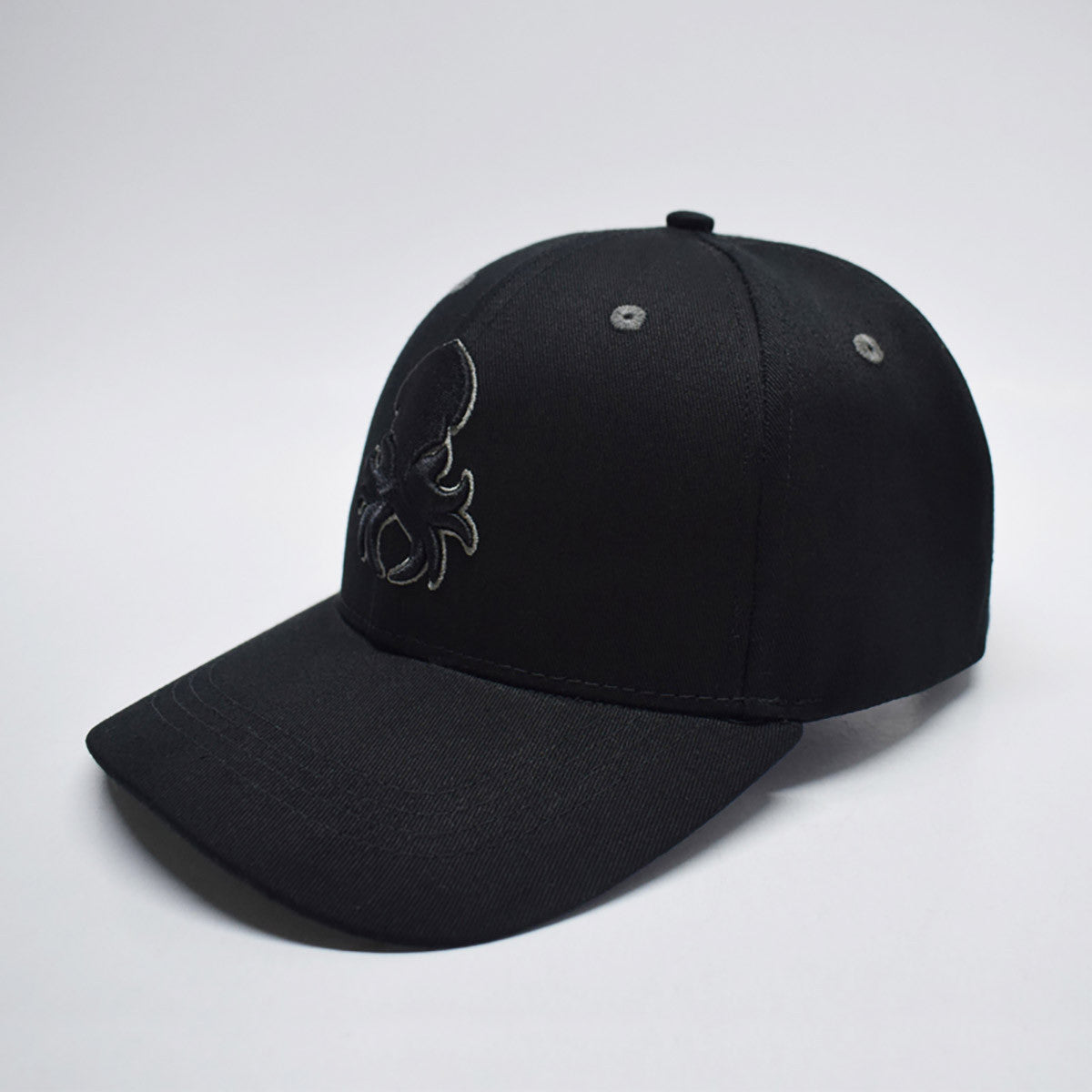Kraken Logo Grey Silhouette  Snapback Baseball Hat